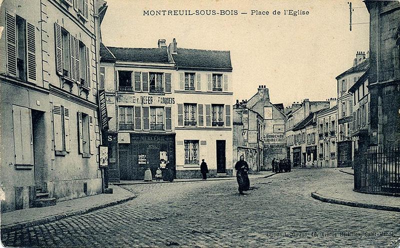 Montreuil-sous-bois. Place de l'église.