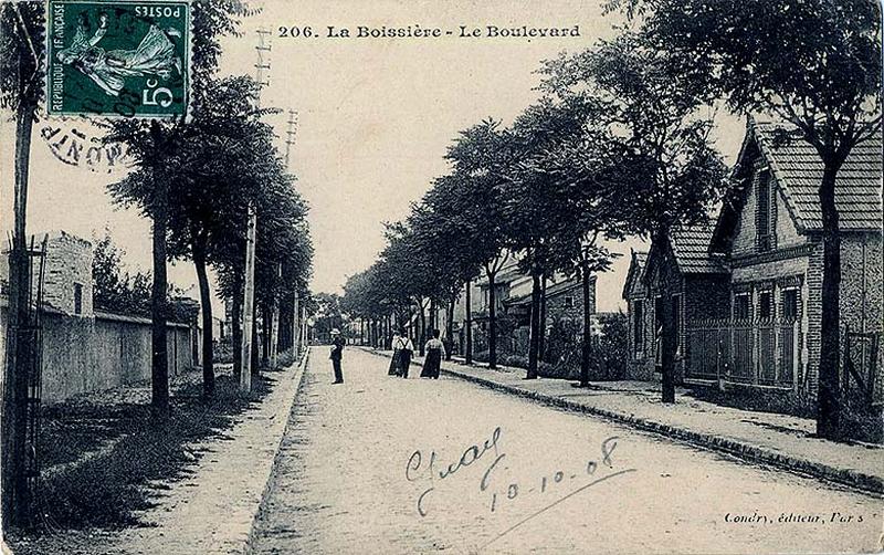 La Boissière. Le boulevard, carte postale, Gondry éditeur (Paris), 1908