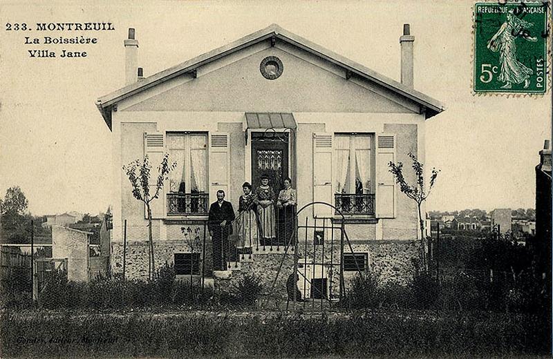 Montreuil. La Boissière. Villa Jane, carte postale, début 20e siècle