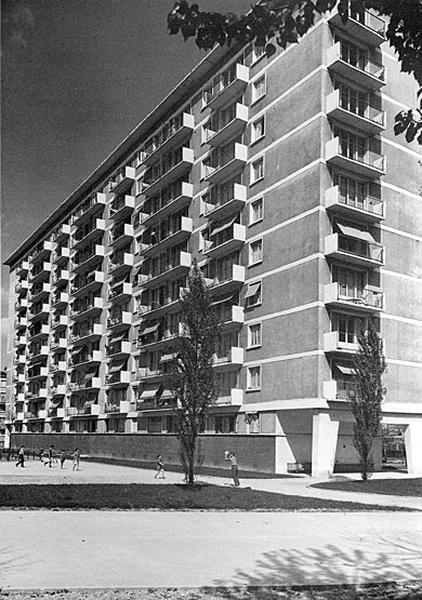 Vue d'un immeuble.