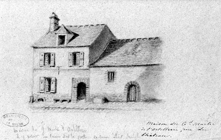 'Maison du grand maître de l'artillerie, dont la porte cochère était sculptée'. Cette demeure, située rue du Château, a aujourd'hui disparu.