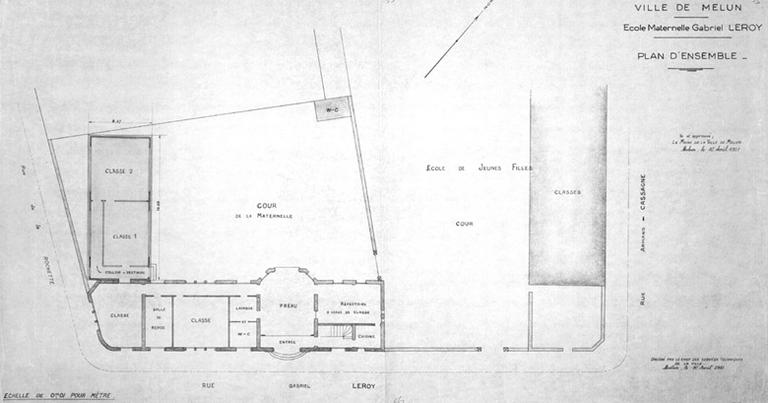 Plan de l'école maternelle Gabriel-Leroy.