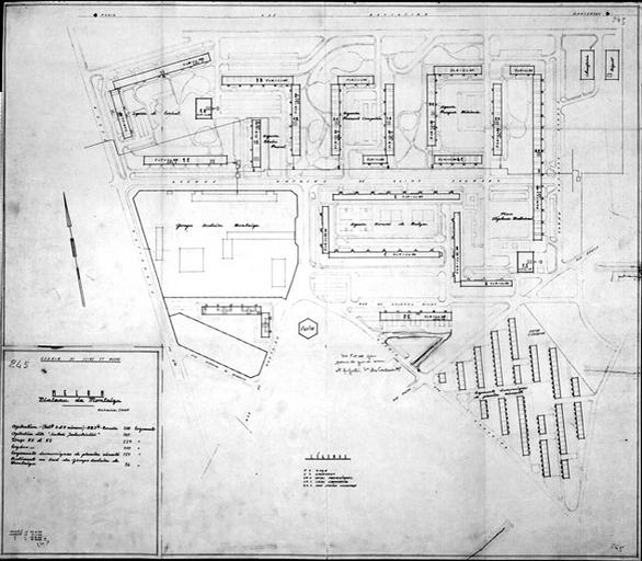 O.P.D.H.L.M. de Melun : plan pour le plateau de Montaigu.