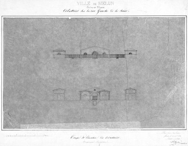 Coupe et élévation.