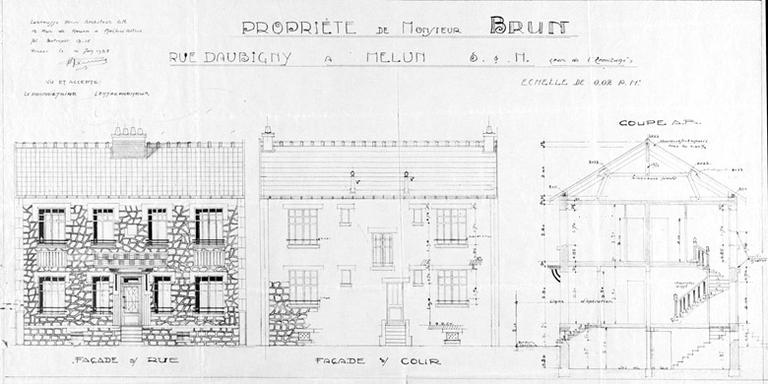 Propriété de M. Brun, rue Daubigny.