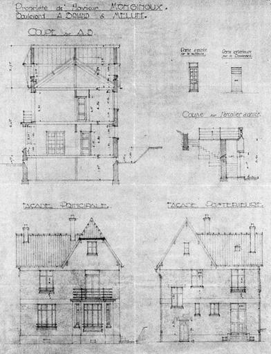 Projet pour la propriété de M. Monginoux, boulevard Aristide-Briand.