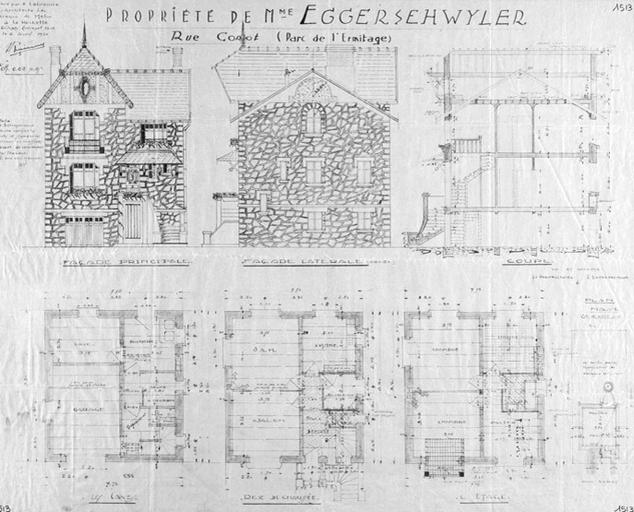 Propriété de Mme Eggersehwyler rue Corot (parc de l'Ermitage)