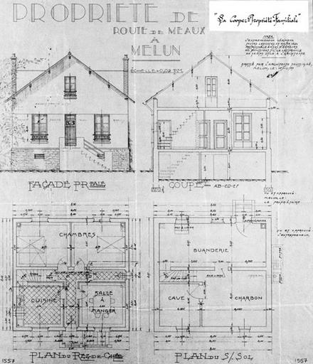 Projet pour un pavillon de 'La Cooper Propriété familiale', route de Meaux.