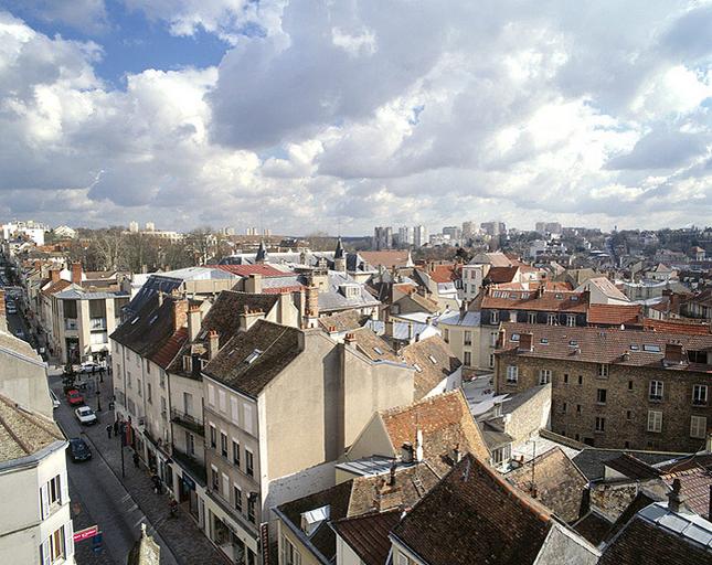 La partie nord-est de la ville, vue depuis le sommet de l'église Saint-Aspais.