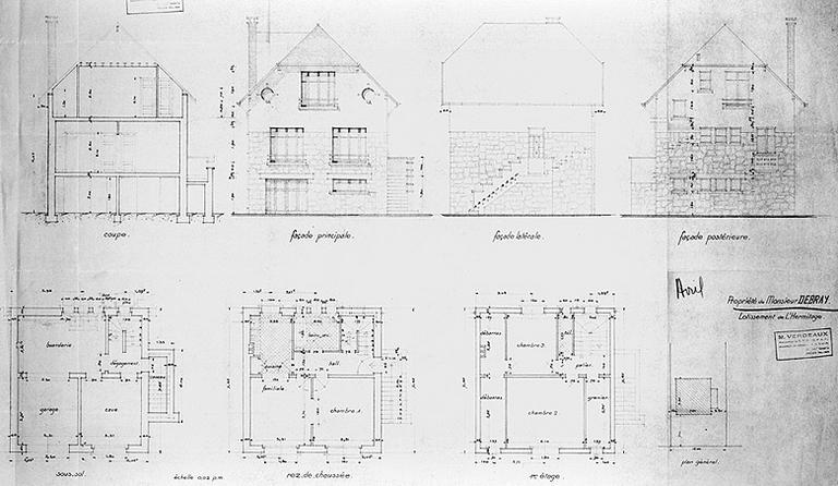 Propriété de M. Debray. lotissement de l'Ermitage.