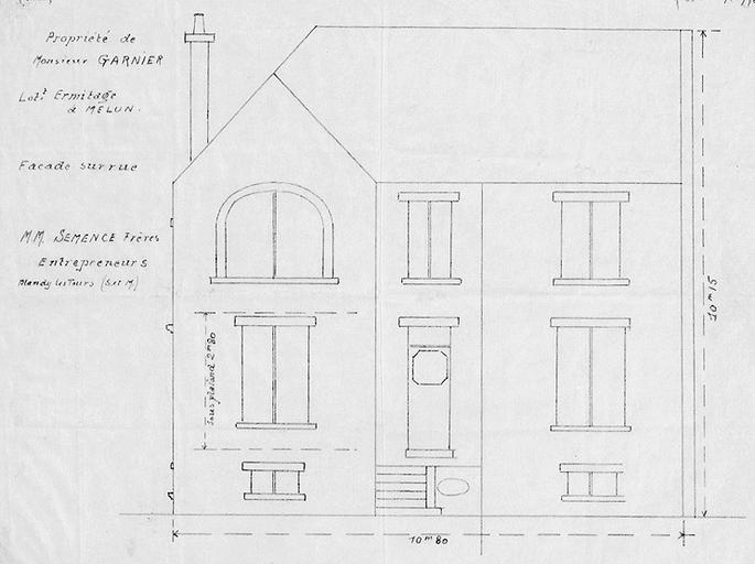 Propriété de M. Garnier, lotissement de l'Ermitage.