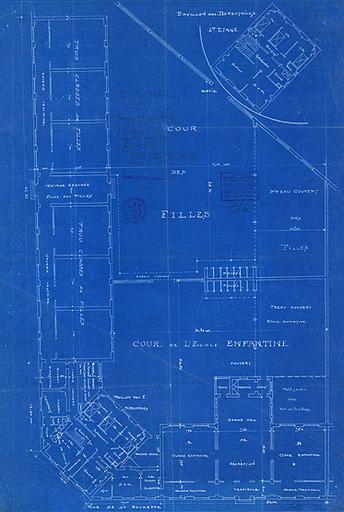 Plan d'une école de filles et école enfantine.