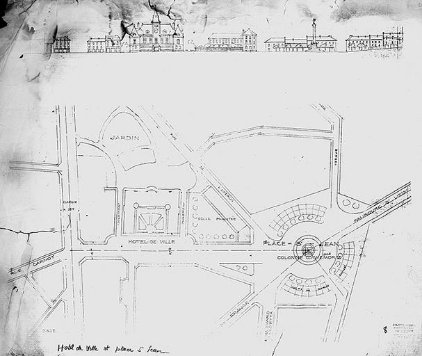 Projet d'urbanisme pour la rue de l'hôtel de ville.