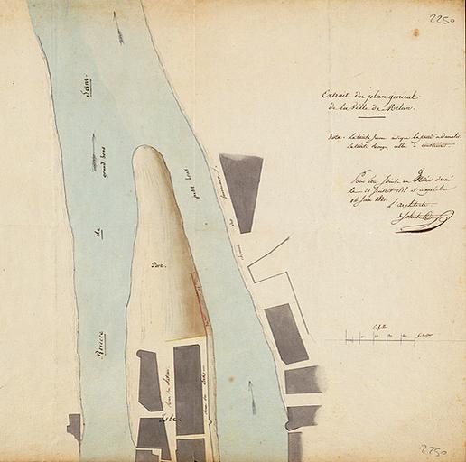 Extrait du plan général de la ville de Melun : le port.