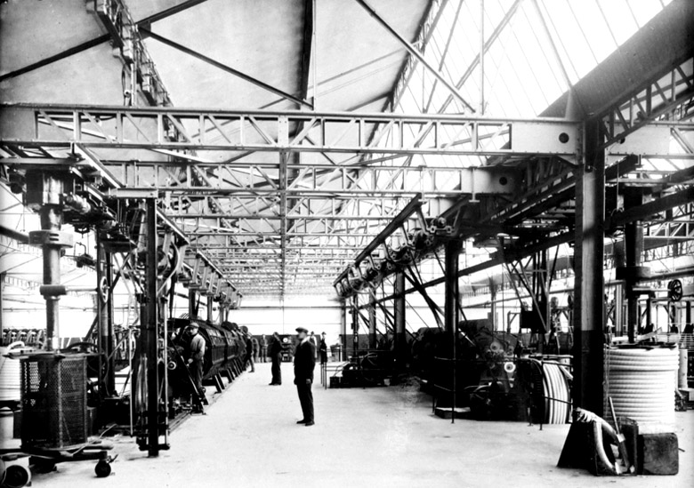 Les ateliers de fabrication des câbles.