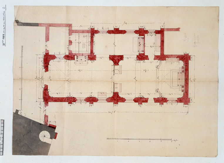 Plan de la chapelle reconstruite.