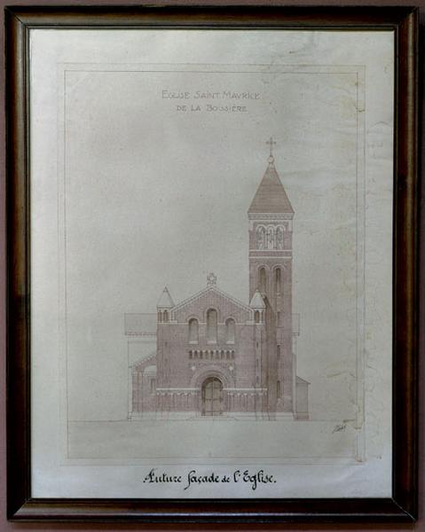 Elévation de la future façade, dessin par Hulot, architecte