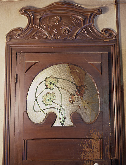 Détail d'une porte intérieure.