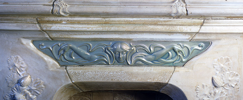 Détail d'une cheminée.