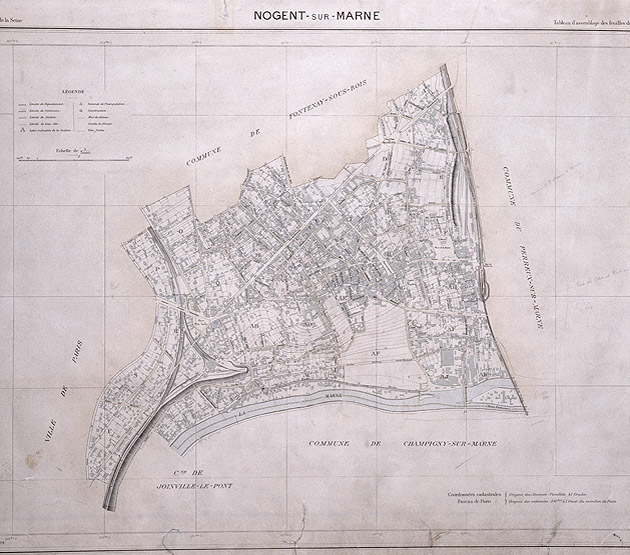 Tableau d'assemblage du cadastre de 1947.