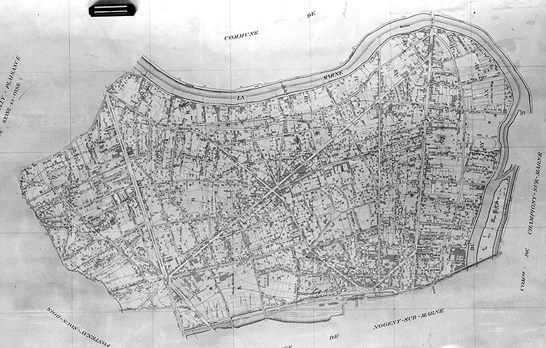 Tableau d'assemblage du cadastre de 1947.