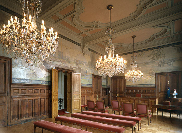 Vue d'ensemble de la salle des mariages.