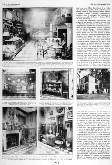 Page comprenant des vues de divers intérieurs de maisons dans l'ile.
