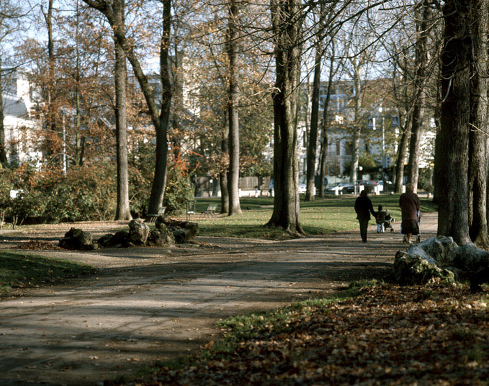 Vue du bois vers l'avenue Gabrielle sur Nogent-sur-Marne.