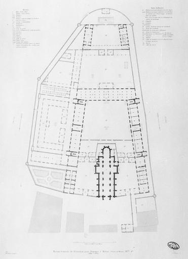 Plan de la maison centrale, par l'architecte Solente, 1812 à 1832.