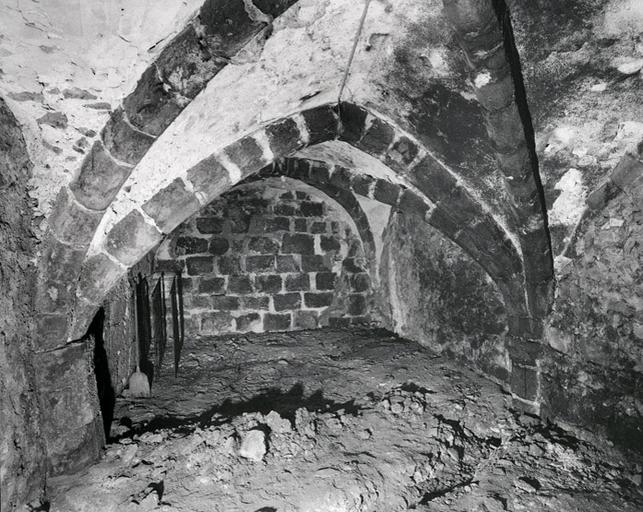 La cave médiévale : vue depuis l'angle sud-est.
