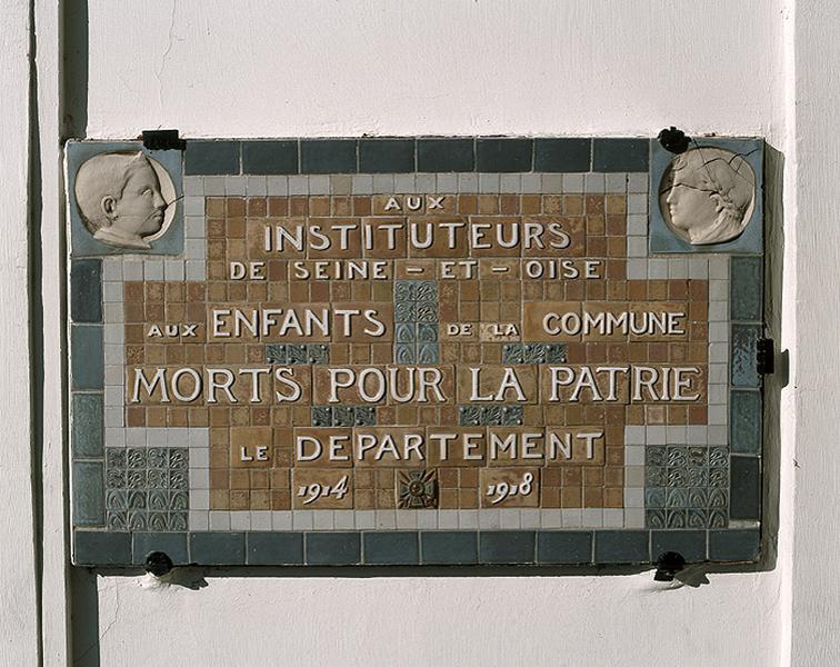 Plaque commémorative des instituteurs de Seine et Oise