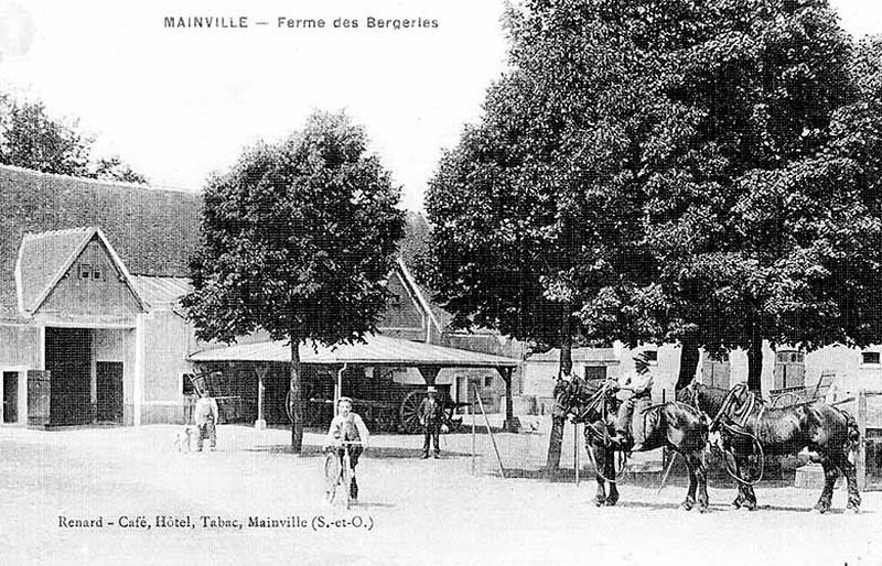 La cour de la ferme des Bergeries, aujourd'hui détruite.