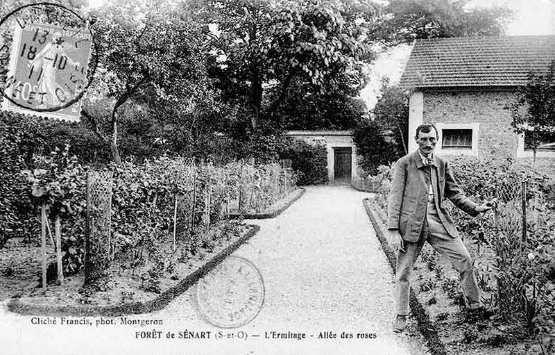 La roseraie de l'ancien Ermitage.