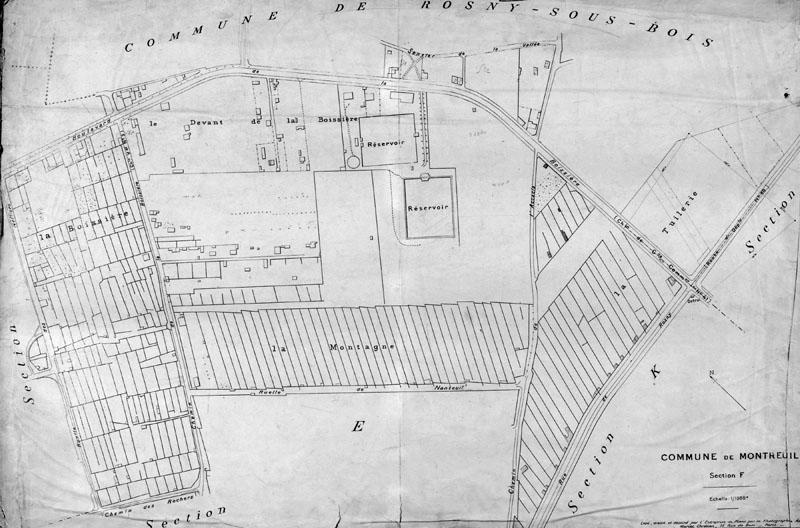 Plan dressé par l'entreprise de plans par la photographie aérienne Marcel Chrétien : section F