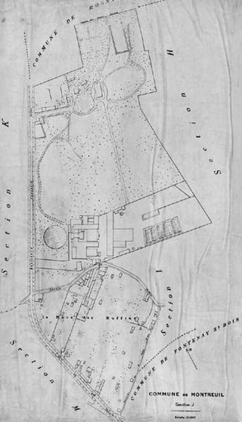 Plan dressé par l'entreprise de plans par la photographie aérienne Marcel Chrétien : section J