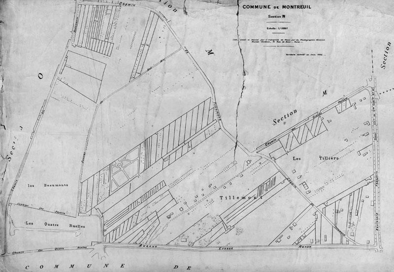 Plan dressé par l'entreprise de plans par la photographie aérienne Marcel Chrétien : section N