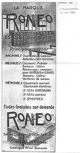 Publicité, l'Illustration, 24 octobre 1931.