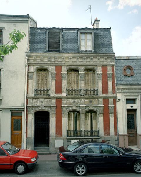 Maison au 76, rue de Vincennes : vue d'ensemble de la façade (Emile Travailleur architecte).
