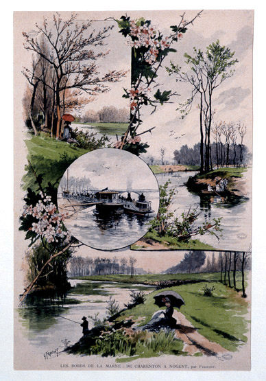 Les bords de la Marne de Charenton à Nogent par G. Fraipont.