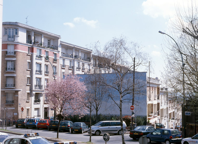 Vue d'ensemble du lotissement de 1930 réalisé par les architectes Bauve et Schwallier.