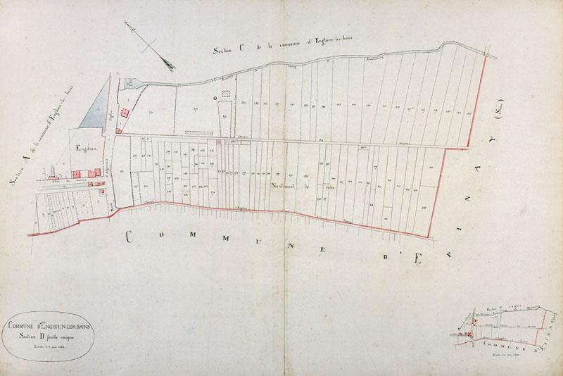 Plan cadastral, 1850, section D.