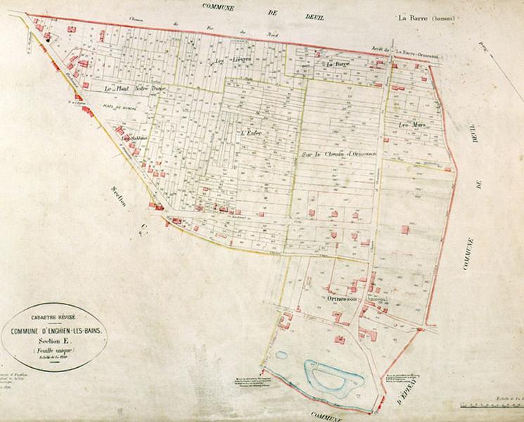 Plan cadastral, section E, 1892.