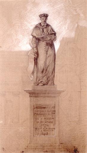 Projet (non réalisé) de monument à Jacques Amyot par Préau.