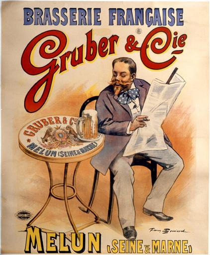 Affiche publicitaire de la brasserie Gruber.