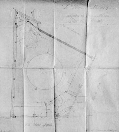 Projet de Viard et Dastugue pour le 'Vêtement moderne', 1930 : plan du rez-de-chaussée.