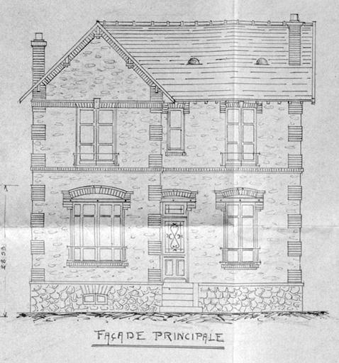 Projet de l'entrepreneur Bouhon pour une maison bénéficiant d'un crédit HBM, située rue Delaunoy.