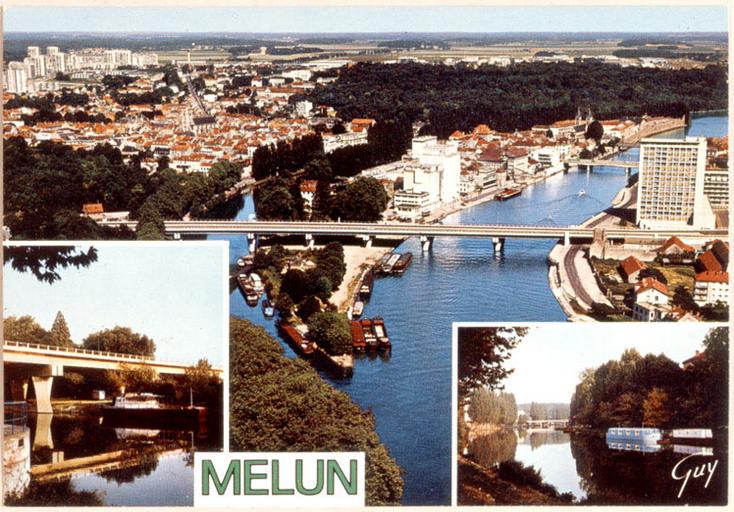 Panorama sur Melun depuis l'ouest.