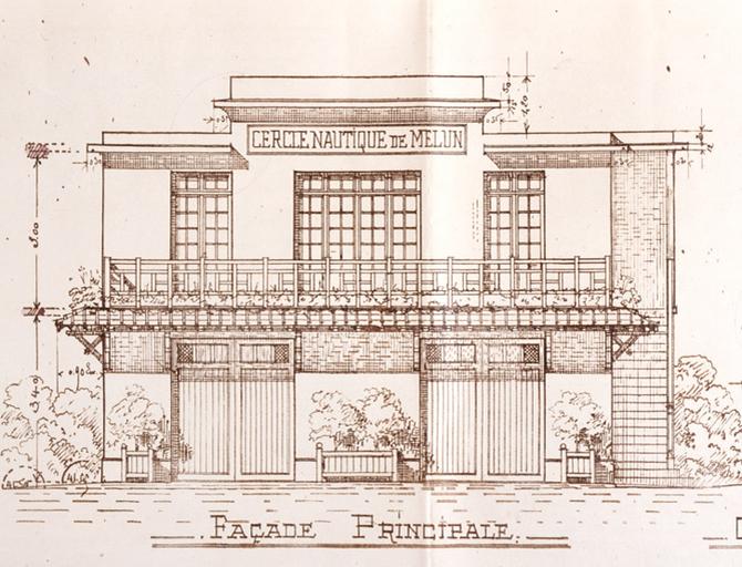 Projet de l'architecte parisien R. Poirier : la façade.