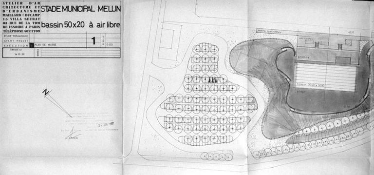 Bassin découvert : plan de situation (partie gauche du document).
