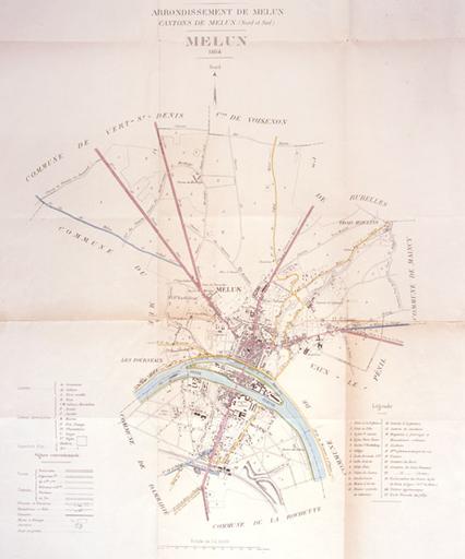 Plan de Melun en 1884.